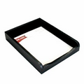 Black Crocodile Embossed Leather Front Load Letter Tray